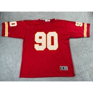 Vintage Starter Kansas City Chiefs Neil Smith NFL Football Jersey 52‎ XL Red 90s